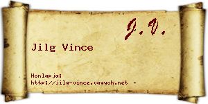 Jilg Vince névjegykártya